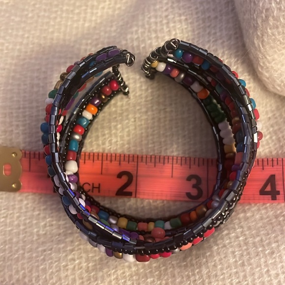 Multi Color Beaded MemoryWire Bracelet - Picture 2 of 3